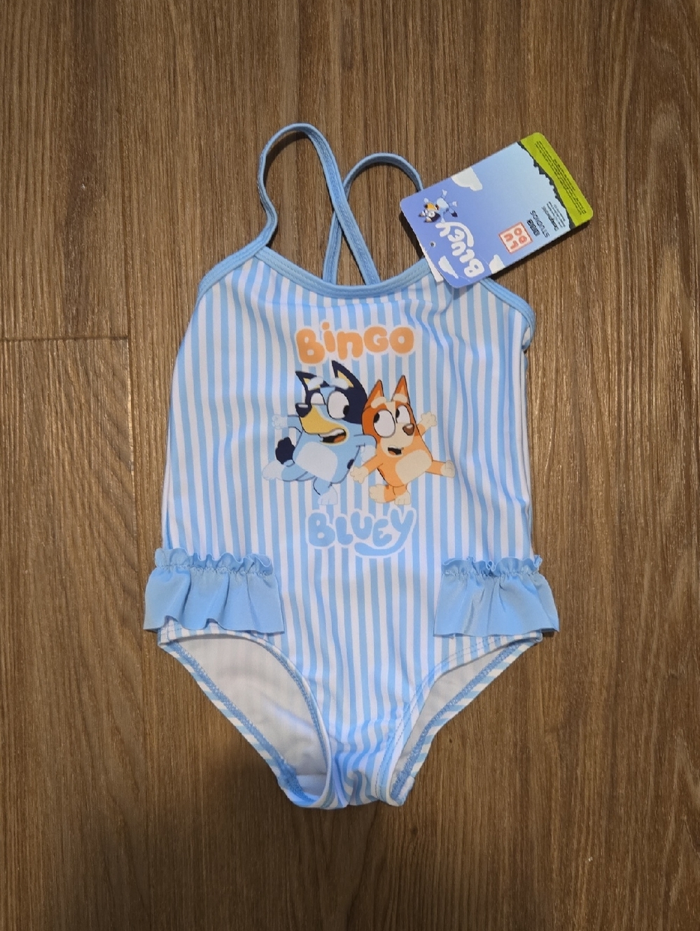 Bluey Light Blue Girls' One-Piece Swimsuit